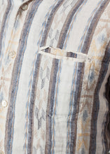 Carica l&#39;immagine nel visualizzatore di Gallery, Linen Western Shirt in Beige/Blue