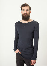 Carica l&#39;immagine nel visualizzatore di Gallery, Cotton Henley in Blue Grey