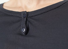Carica l&#39;immagine nel visualizzatore di Gallery, Cotton Henley in Blue Grey