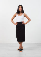 Carica l&#39;immagine nel visualizzatore di Gallery, Long Pencil Skirt in Black