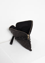 Carica l&#39;immagine nel visualizzatore di Gallery, Roxanne Leather Clutch in Black