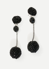 Carica l&#39;immagine nel visualizzatore di Gallery, Drop Cluster Earring in Black