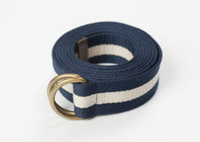 Carica l&#39;immagine nel visualizzatore di Gallery, Striped Web Belt in Navy/White
